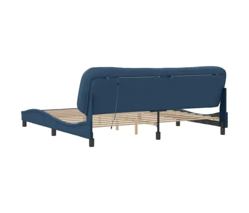 Lovos Rėmas Su Led Be Čiužinio, Hvar, Mėlynos Spalvos, 200X200 Cm