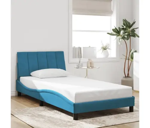 Voodiraam Led Ilma Madratsita Hanko, Sinine, 100X200 cm Kangas