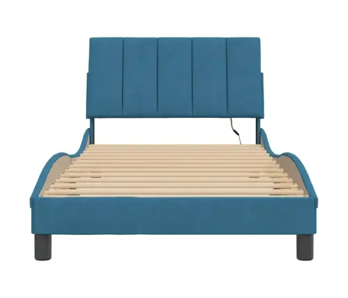 Voodiraam Led Ilma Madratsita Hanko, Sinine, 100X200 cm Kangas