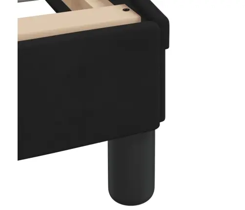 Gultas Rāmis Ar Led, Melns, 180X200 Cm, Samts Vidaxl