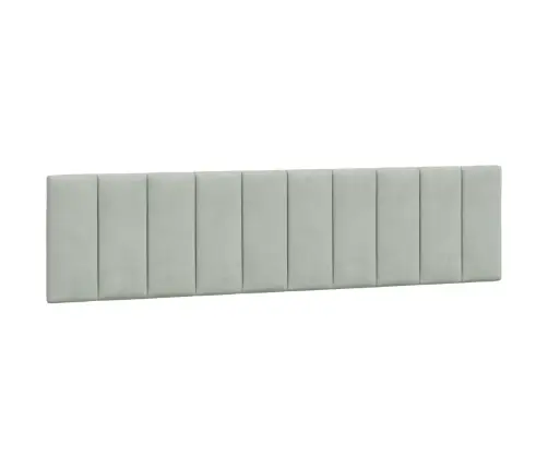 Gultas Rāmis Ar Led, Gaiši Pelēks, 200X200 Cm, Samts Vidaxl