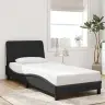 Gultas Rāmis Ar Led, Melns, 90X200 Cm, Samts Vidaxl