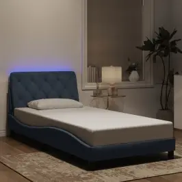 Gultas Rāmis Ar Led Bez Matrača, Tumši Pelēks Samts, 100X200 Cm Vidaxl