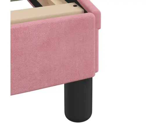 Lovos Rėmas Su Led Be Čiužinio, Rožinės Spalvos, 100X200cm Aksomas