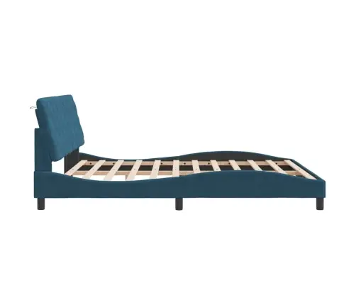 Voodiraam Led-Iga Ilma Madratsita, Sinine, 180X200 cm Samet