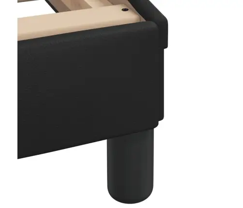 Gultas Rāmis Ar Led, Melns, 90X190 Cm, Mākslīgā Āda Vidaxl