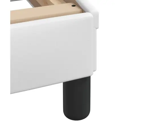 Gultas Rāmis Ar Led, Balts, 90X190 Cm, Mākslīgā Āda Vidaxl