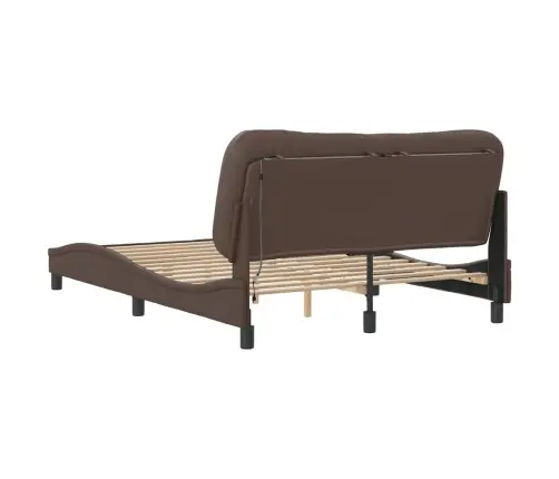 Lovos Rėmas Su Led Be Čiužinio, Hvar, Rudos Spalvos, 140X190Cm