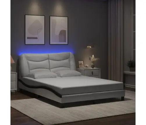 Voodiraam Led-Iga Ilma Madratsita Hvar, Valge Ja Must, 140 X 190 Cm