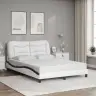 Lovos Rėmas Su Led Be Čiužinio, Hvar, Baltas Ir Juodas, 140X200Cm