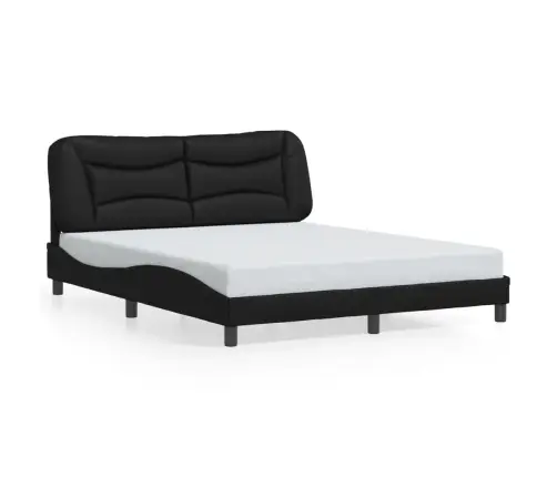 Voodiraam Led-Iga Ilma Madratsita Hvar Must Kunstnahast 160 X 200 Cm