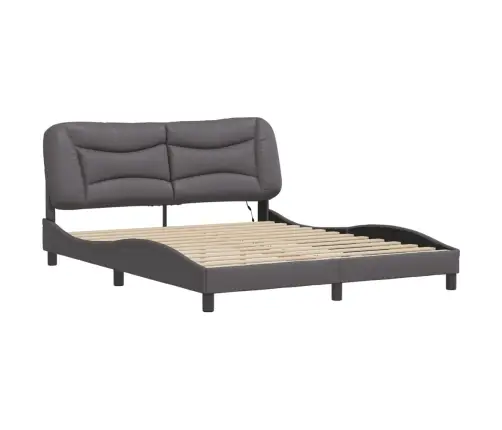 Lovos Rėmas Su Led Be Čiužinio, Hvar, Pilkos Spalvos, 160X200Cm