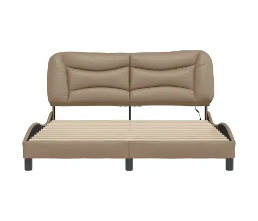 Lovos Rėmas Su Led Be Čiužinio, Hvar, Kapučino Spalvos, 160X200Cm