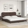 Gultas Rāmis Ar Led, Brūns, 180X200 Cm, Mākslīgā Āda Vidaxl