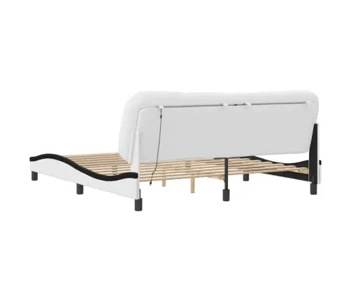 Voodiraam Led-Iga Ilma Madratsita Hvar, Valge Ja Must, 180 X 200 Cm