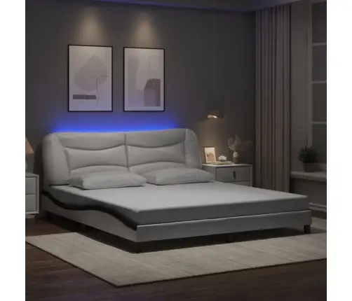 Voodiraam Led-Iga Ilma Madratsita Hvar, Valge Ja Must, 180 X 200 Cm