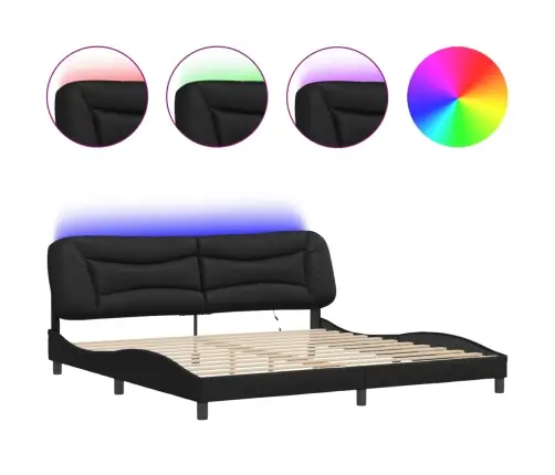 Voodiraam Led-Iga Ilma Madratsita Hvar, Must, 200 X 200 Cm