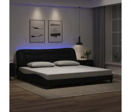 Voodiraam Led-Iga Ilma Madratsita Hvar, Must, 200 X 200 Cm