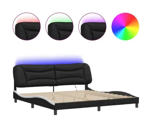 Voodiraam Led-Iga Ilma Madratsita Hvar, Must Ja Valge, 200X200 Cm