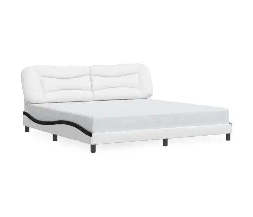 Lovos Rėmas Su Led Be Čiužinio, Hvar, Baltas Ir Juodas, 200X200Cm