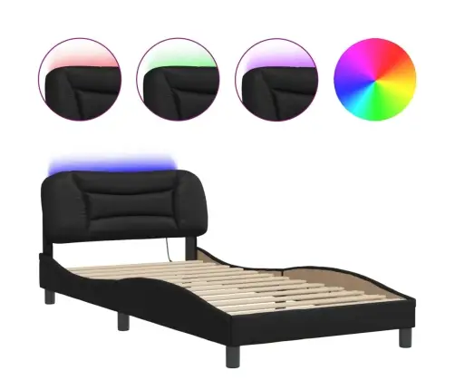 Voodiraam Led-Iga Ilma Madratsita Hvar, Must, 100X203 Cm