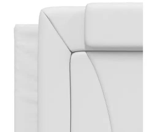 Gultas Rāmis Ar Led, Balts, 90X190 Cm, Mākslīgā Āda Vidaxl