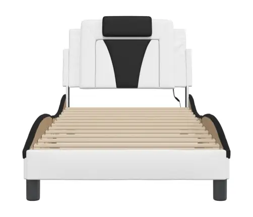 Lovos Rėmas, Viana, Su Led Be Čiužinio, Baltas Ir Juodas, 90X190Cm