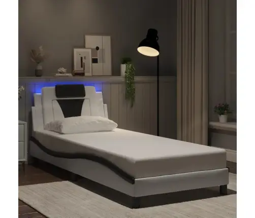 Lovos Rėmas, Viana, Su Led Be Čiužinio, Baltas Ir Juodas, 90X190Cm