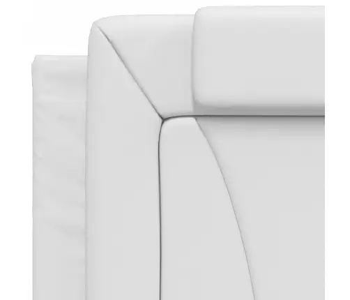 Gultas Rāmis Ar Led, Balts, 90X200 Cm, Mākslīgā Āda Vidaxl