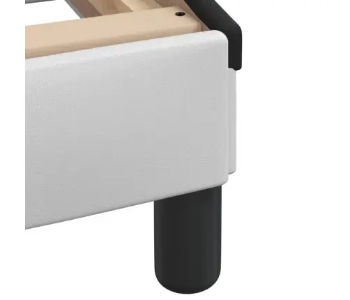 Gultas Rāmis Ar Led, Balts Un Melns, 90X200 Cm, Mākslīgā Āda Vidaxl