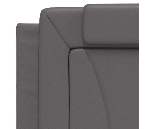 Gultas Rāmis Ar Led, Pelēks, 100X200 Cm, Mākslīgā Āda Vidaxl