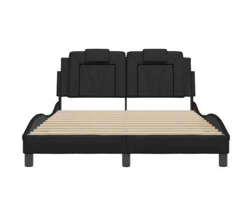 Lovos Rėmas, Viana, Su Led Be Čiužinio, Juodos Spalvos, 140X190Cm