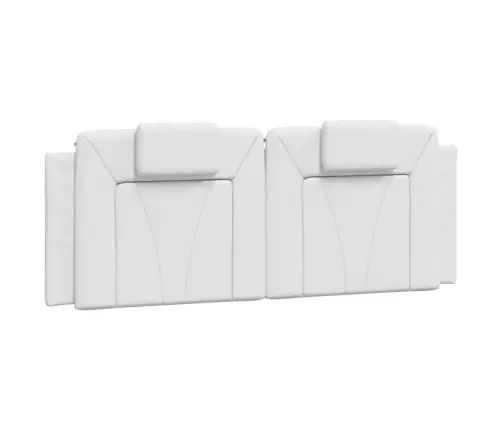 Gultas Rāmis Ar Led, Balts, 140X190 Cm, Mākslīgā Āda Vidaxl