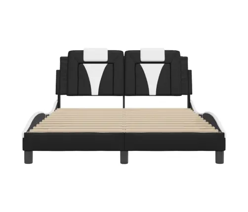 Lovos Rėmas, Viana, Su Led Be Čiužinio, Juodas Ir Baltas, 140X190Cm
