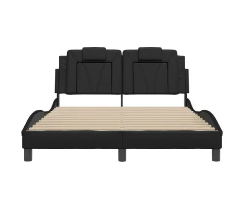 Lovos Rėmas, Viana, Su Led Be Čiužinio, Juodos Spalvos, 140X200Cm