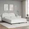 Lovos Rėmas, Viana, Su Led Be Čiužinio, Baltos Spalvos, 160X200Cm