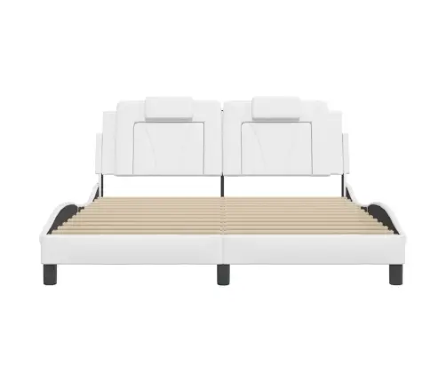 Lovos Rėmas, Viana, Su Led Be Čiužinio, Baltos Spalvos, 160X200Cm