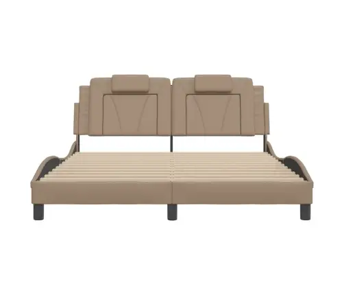 Lovos Rėmas, Viana, Su Led Be Čiužinio, Kapučino Spalvos, 160X200Cm