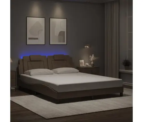 Lovos Rėmas, Viana, Su Led Be Čiužinio, Kapučino Spalvos, 160X200Cm