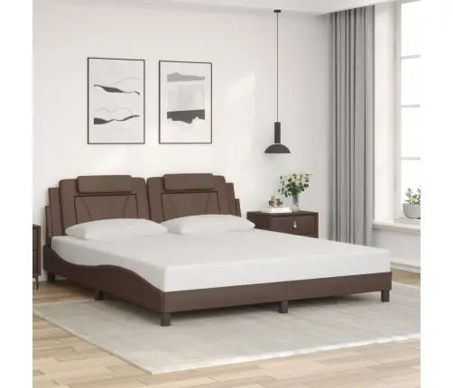 Lovos Rėmas, Viana, Su Led Be Čiužinio, Rudos Spalvos, 180X200Cm