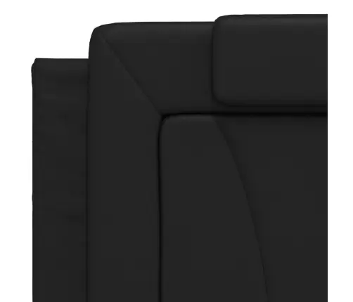 Gultas Rāmis Ar Led, Melns, 200X200 Cm, Mākslīgā Āda Vidaxl