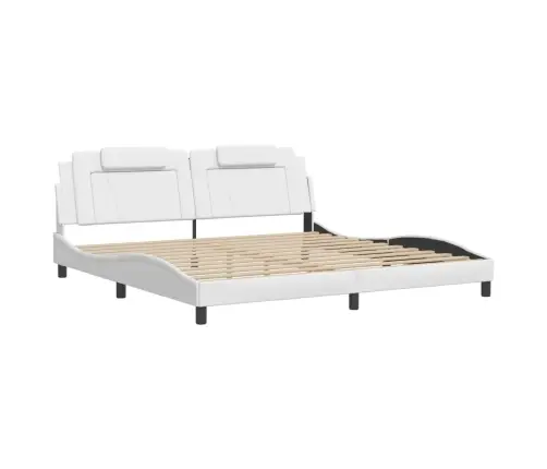 Lovos Rėmas, Viana, Su Led Be Čiužinio, Baltos Spalvos, 200X200Cm