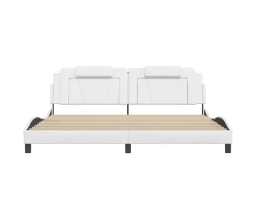 Lovos Rėmas, Viana, Su Led Be Čiužinio, Baltos Spalvos, 200X200Cm