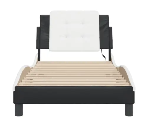 Lovos Rėmas Su Led Be Čiužinio, Zadar, Juodas Ir Baltas, 80X200Cm