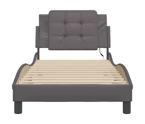 Lovos Rėmas Su Led Be Čiužinio, Zadar, Pilkos Spalvos, 90X200Cm