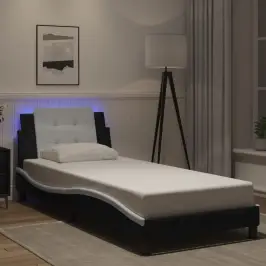 Voodiraam Lediga Ilma Madratsita Zadar, Must Ja Valge, 100 X 200 Cm