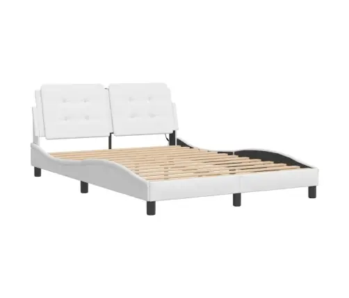 Gultas Rāmis Ar Led, Balts, 140X190 Cm, Mākslīgā Āda Vidaxl Gultas Rāmis Ar Led, Balts, 140X190 Cm, Mākslīgā Āda Vidaxl