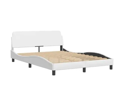 Gultas Rāmis Ar Led, Balts, 140X190 Cm, Mākslīgā Āda Vidaxl Gultas Rāmis Ar Led, Balts, 140X190 Cm, Mākslīgā Āda Vidaxl
