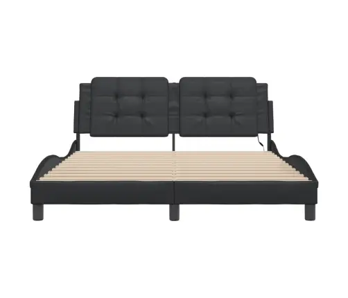 Lovos Rėmas Su Led Be Čiužinio, Zadar, Juodos Spalvos, 160X200Cm