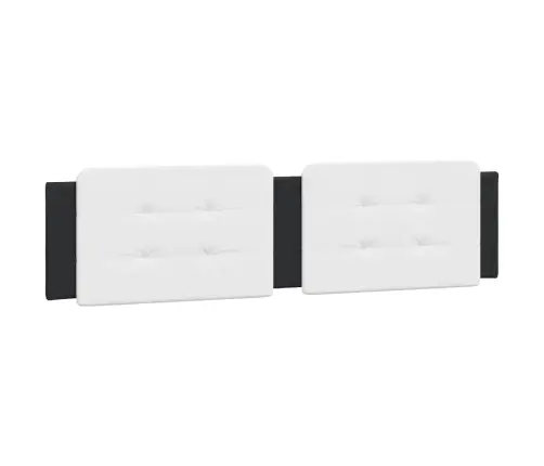 Gultas Rāmis Ar Led, Balts Un Melns, 160X200 Cm, Mākslīgā Āda Vidaxl